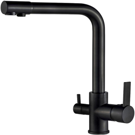 Izer Чёрный. Смеситель для кухни с подключением фильтра для воды AS-875-08
