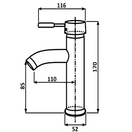 Sona Хром. Смеситель для раковины TVZ-0907