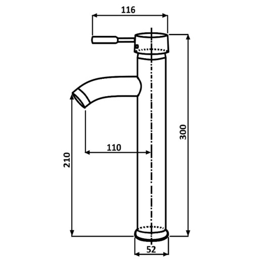 Sona Хром. Смеситель для раковины высокий TVZ-0908
