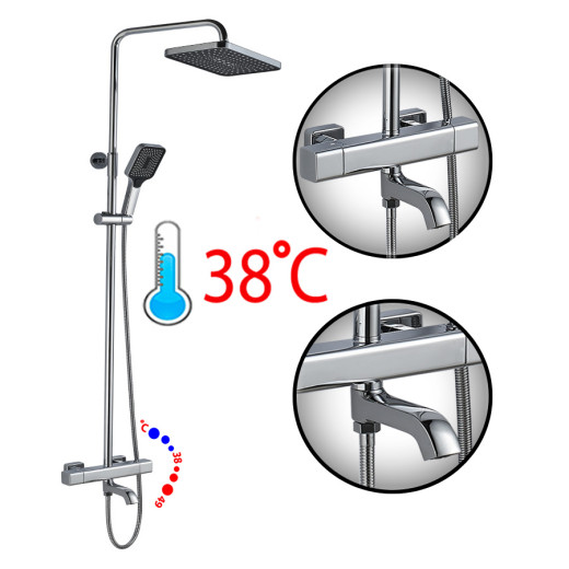 GaLaxy Хром. Душевая система с термостатом SDI-1803