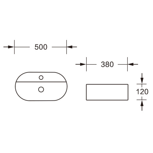 MU0076-GW Раковина накладная, белый глянец, без перелива