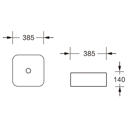 MU0083-GW Раковина накладная, белый глянец, без перелива
