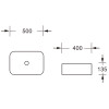 MU0084-MB/GW Раковина накладная, матовый черный борт/белый глянец внутри, без перелива