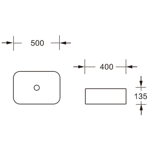 MU0084-MB/GW Раковина накладная, матовый черный борт/белый глянец внутри, без перелива