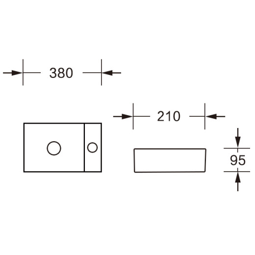 MU1009B-GW Раковина белый глянец, без перелива