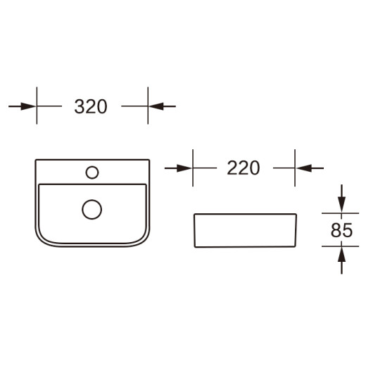 MU1010A-GW Раковина белый глянец, без перелива