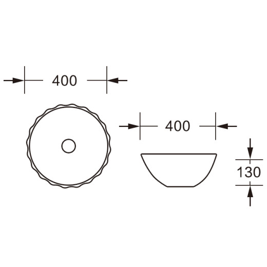 MU3301-GW Раковина накладная, белый глянец, без перелива