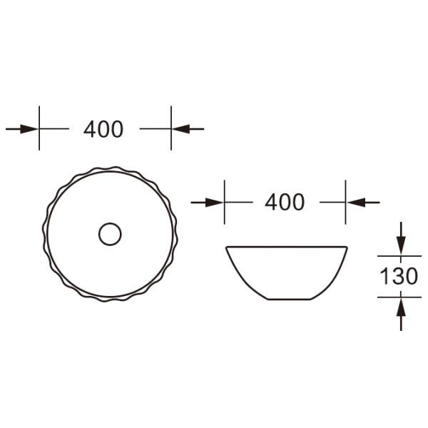 MU3301-GW Раковина накладная, белый глянец, без перелива