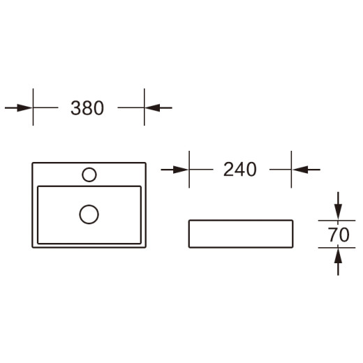 MU7039-GW Раковина белый глянец, без перелива