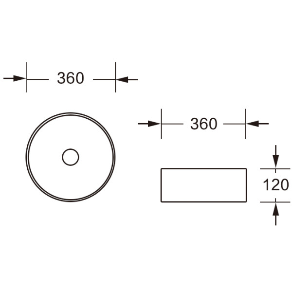MU7044A-GW Накладная раковина, белый глянец, без перелива