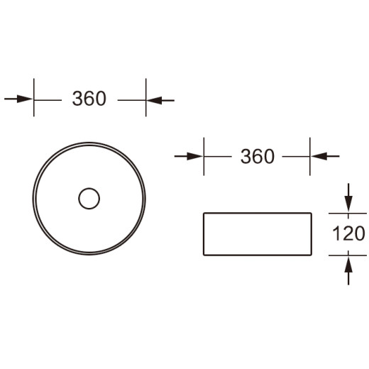 MU7044A-MB Раковина накладная, матовый черный, без перелива