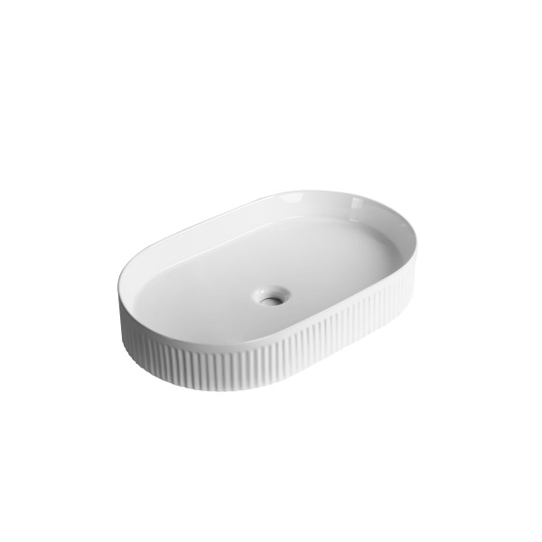 MU8009-GW Раковина накладная, белый глянец, без перелива