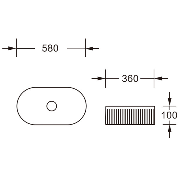 MU8009-GW Раковина накладная, белый глянец, без перелива