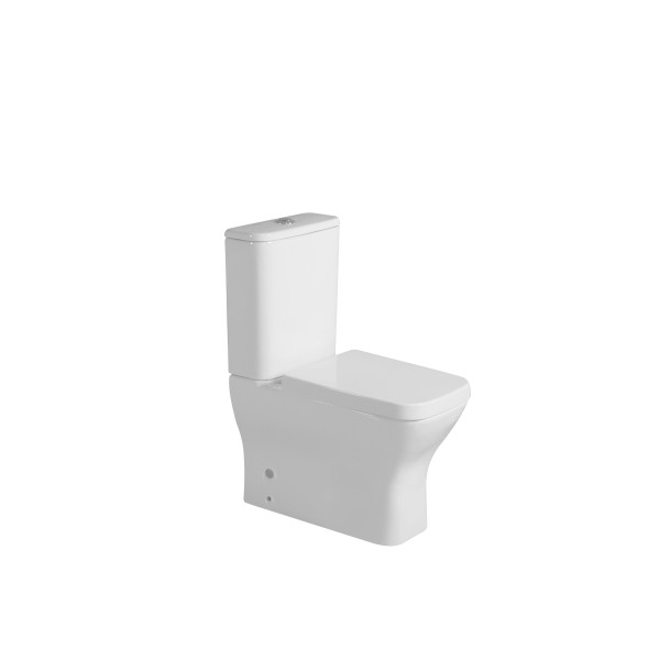 MYL320GW Унитаз-компaкт безободковый RUBIS, сиденье дюропласт, глянцевый белый