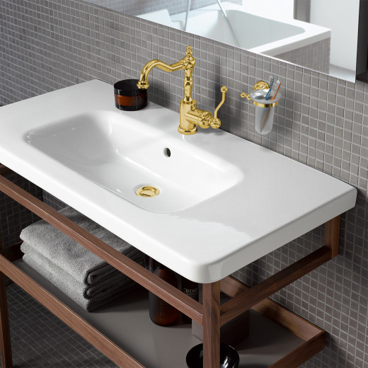 88OP250 Duomo Смеситель для раковины с д/к, золото