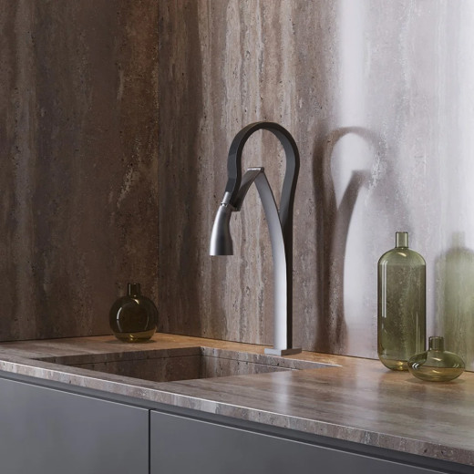 Смеситель для кухни PAINI Hybrid электрический,сталь-pvd