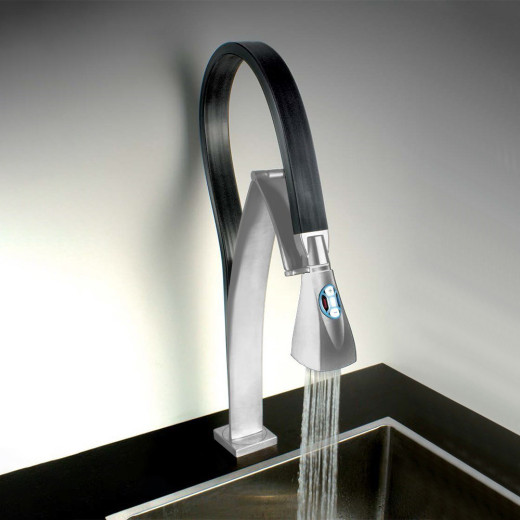 Смеситель для кухни PAINI Hybrid электрический,сталь-pvd