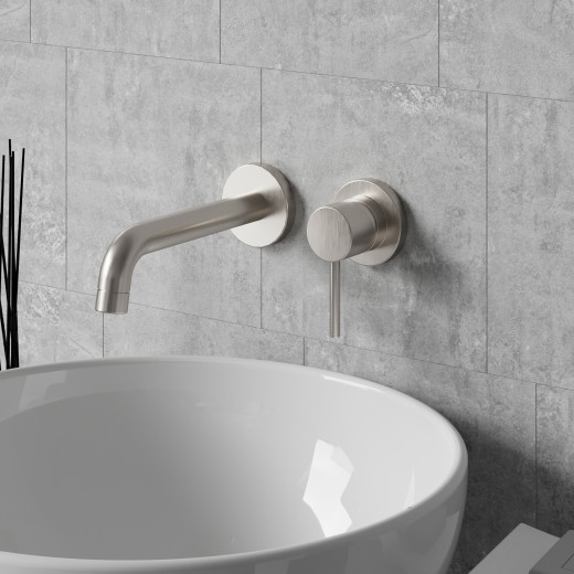 Смеситель для раковины PAINI Cox встраиваемый, брашированный никель PVD (PW)