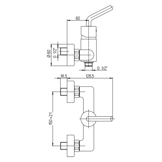Смеситель для душа PAINI Pixel new, хром