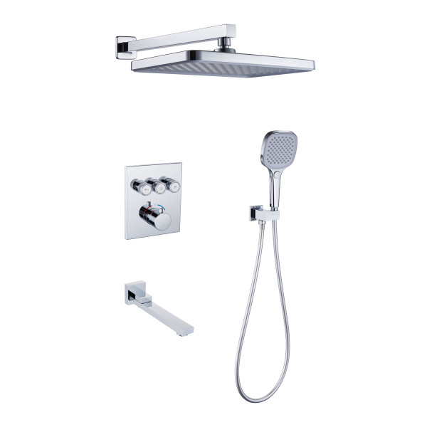 Como Встраиваемый душевой комплект c термостатом на 3 положения, хром TVZ-8803