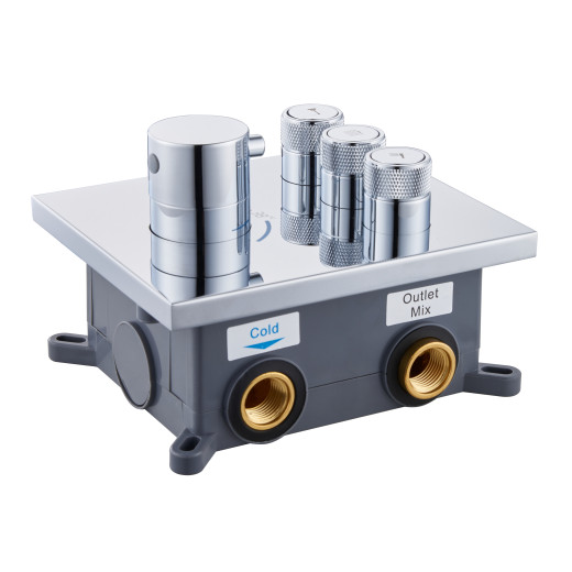 Como Встраиваемый душевой комплект c термостатом на 3 положения, хром TVZ-8803