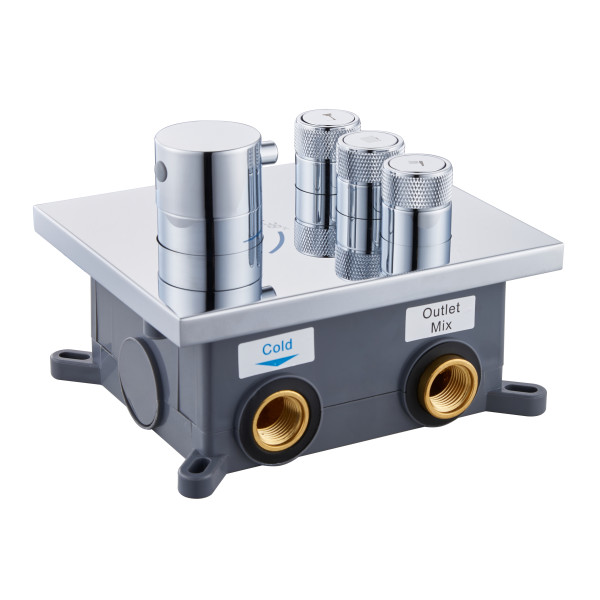 Como Встраиваемый душевой комплект c термостатом на 3 положения, хром TVZ-8803