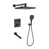 Como Встраиваемый душевой комплект c термостатом на 3 положения, черный TVZ-8804