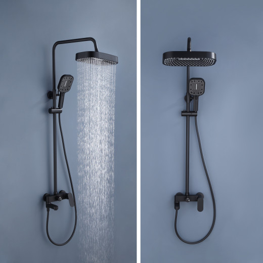 Salda Душевая стойка со смесителем ALS-615-13 Черная