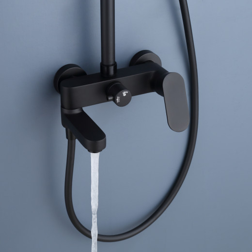 Salda Душевая стойка со смесителем ALS-615-13 Черная