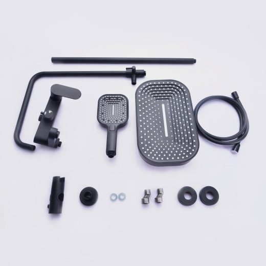 Salda Душевая стойка со смесителем ALS-615-13 Черная