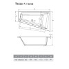 Ванна акриловая Vayer Tessa R 170х100