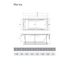 Гидромассажная ванна акриловая Relisan Marina 170x75