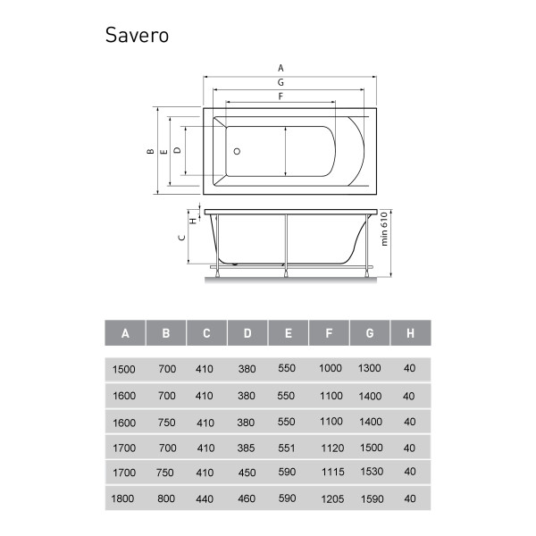 Гидромассажная ванна акриловая Vayer Savero 170x70