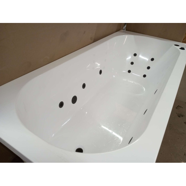 Установка гидромассажной системы в мраморную ванну цвет форсунок чёрный