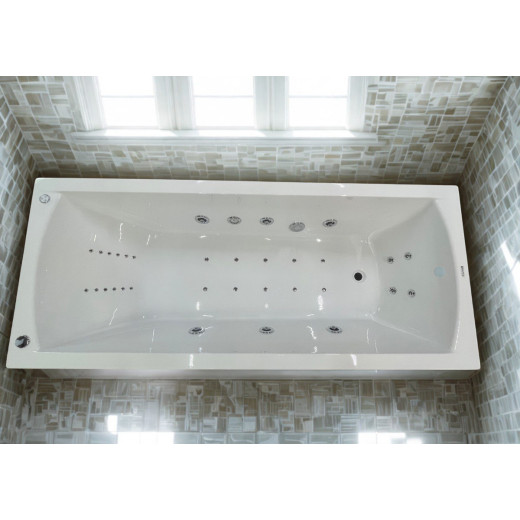 Гидромассажная акриловая ванна Vayer Milana 180x70 хром глянец