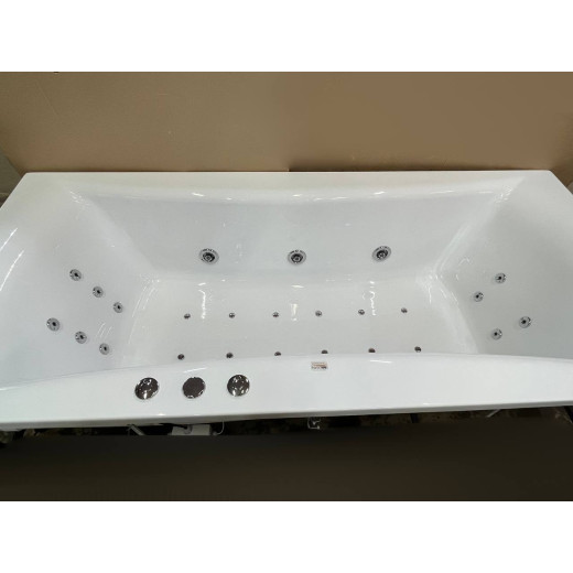 Гидромассажная акриловая ванна Relisan Xenia 200x90 хром глянец