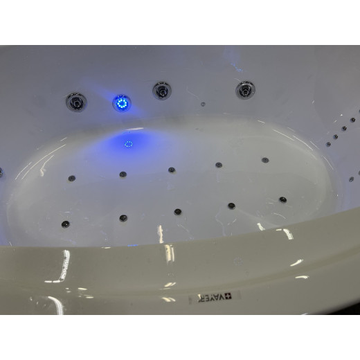 Гидромассажная акриловая ванна Vayer Opal 180x120 хром глянец