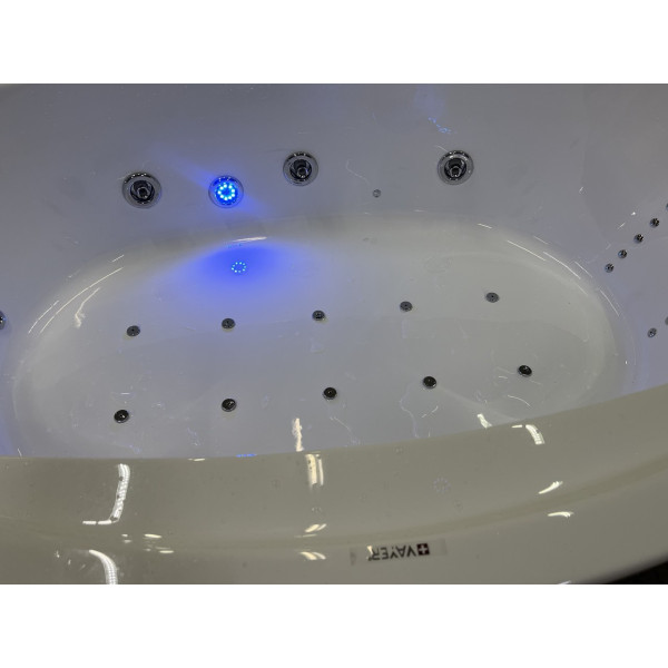 Гидромассажная акриловая ванна Vayer Opal 180x120 хром глянец