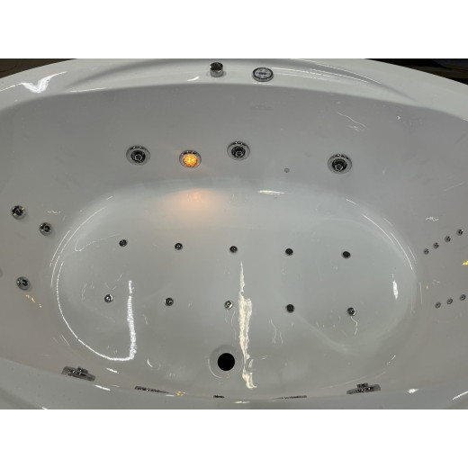 Гидромассажная акриловая ванна Vayer Opal 180x120 хром глянец