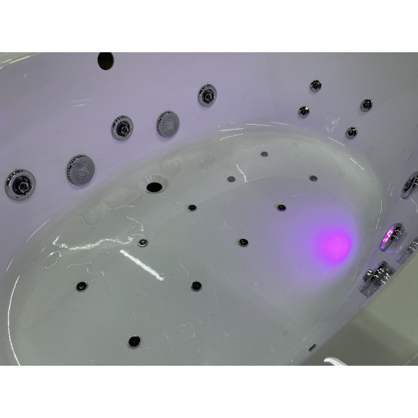 Гидромассажная акриловая ванна Vayer Opal 180x120 хром глянец