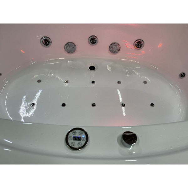 Гидромассажная акриловая ванна Vayer Opal 180x120 хром глянец
