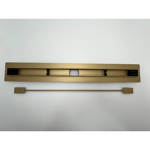 Душевой трап Delgado (SLIM) линейный 600 мм Золото матовое