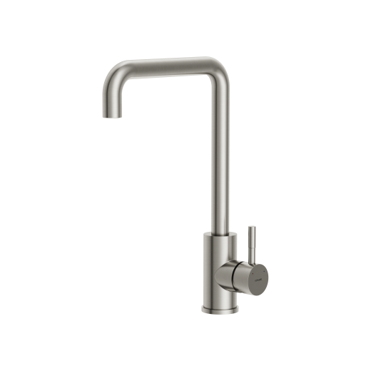 Смеситель Cersanit для кухни COMO однорычажный с п-образным изливом, никель