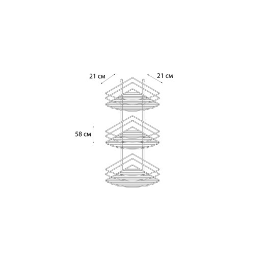 Fixsen FX-850-3 Угловая полка трехэтажная