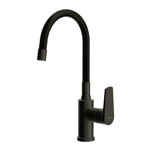 Смеситель Cersanit для кухни MODUO однорычажный с гибким изливом, черный