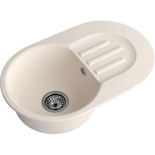 Мойка кухонная GranFest SMART 685L 1-чаш+кр 683*433 белый