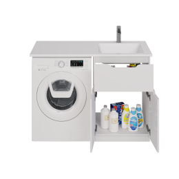 Умывальник мебельный Dreja Wing 120 R (чаша справа)