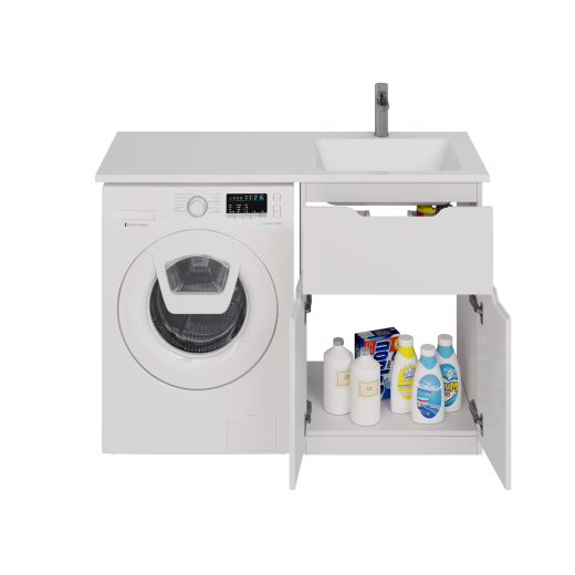 Умывальник мебельный Dreja Wing 120 L (чаша слева)