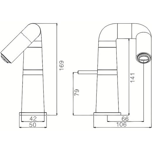 Смеситель для раковины HAIBA HB10813-7, прогрессивный картридж, латунь, черный