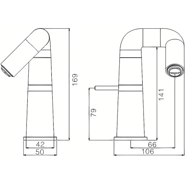 Смеситель для раковины HAIBA HB10813-7, прогрессивный картридж, латунь, черный